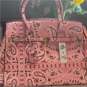 EXTREMELY RARE pink bandanna print purse